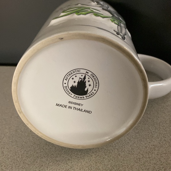 Coffee Mug Cup Green Walt Disney Tinker Bell Fairy Tink Pinocchio Thailand White - Picture 3 of 3